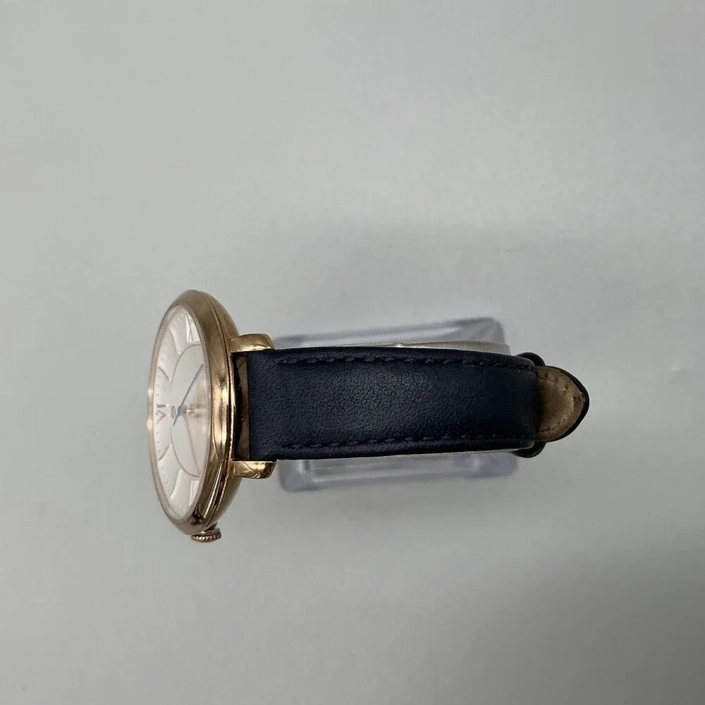 Fossil Womens Watch 36mm Two Tone Blue Leather Band Date ES3843 New Battery